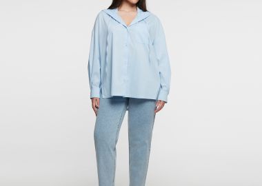 Βαμβακερό πουκάμισο με κουκούλα - MAT FASHION - 