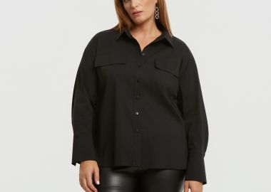 Βαμβακερό πουκάμισο με τσέπες - MAT FASHION - 