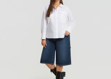 Βαμβακερό πουκάμισο με τσέπες και κορδόνια στη πλάτη - MAT FASHION - 