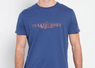 Βαμβακερό t-shirt με Funky Buddha τύπωμα - FUNKY BUDDHA - 