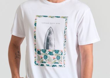 Βαμβακερό t-shirt με τύπωμα Garage 55. - GARAGE 55 - 