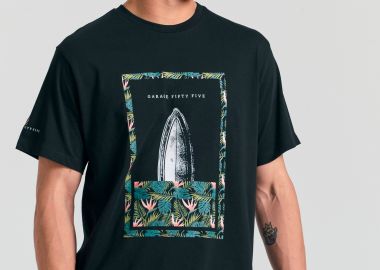 Βαμβακερό t-shirt με τύπωμα Garage 55. - GARAGE 55 - 