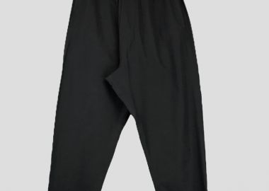 BARBARA ALAN Ανδρικό Μαύρο Popeline Crop Trousers - BARBARA ALAN - 