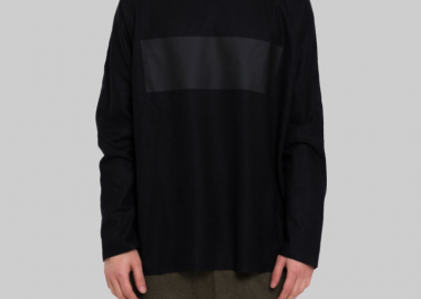 BARBARA ALAN Ανδρικό Μαύρο Wool Jersey Boxy Jumper - BARBARA ALAN - 