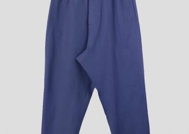 BARBARA ALAN Ανδρικό Μωβ Cropped Straight-Leg Trousers - BARBARA ALAN - 