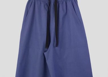 BARBARA ALAN Ανδρικό Μωβ Drawstring Waist Shorts - BARBARA ALAN - 