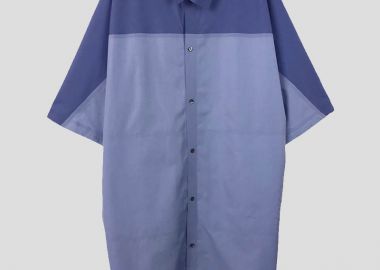 BARBARA ALAN Ανδρικό Μωβ Shortsleeved Maxi Shirt - BARBARA ALAN - 