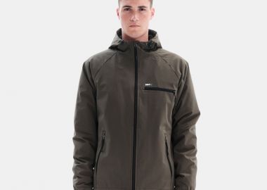 BASEHIT MEN'S HOODED RAGLAN JACKET ΧΑΚΙ - BASEHIT - 