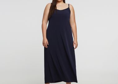 Basic αμάνικο φόρεμα super jersey - MAT FASHION - 