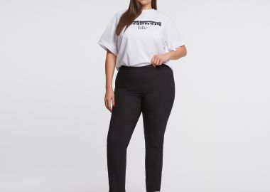 Basic βαμβακερό slim παντελόνι - MAT FASHION - 