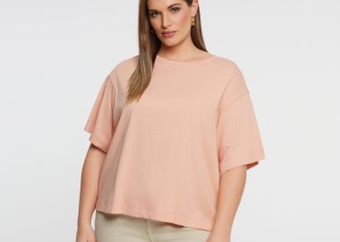 Basic βαμβακερό t-shirt - MAT FASHION - 