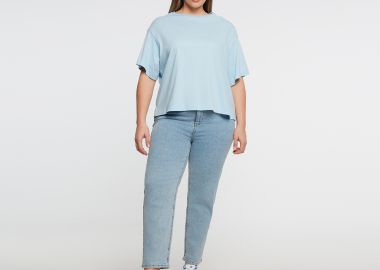 Basic βαμβακερό t-shirt - MAT FASHION - 