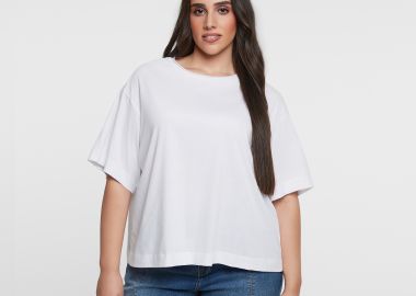 Basic βαμβακερό t-shirt - MAT FASHION - 