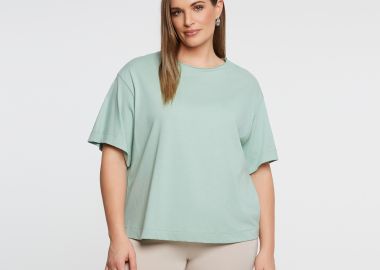 Basic βαμβακερό t-shirt - MAT FASHION - 