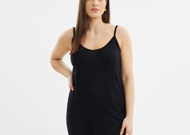 Basic φόρεμα βισκόζη - MAT FASHION - 