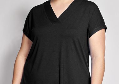 BASIC Μπλούζα με φάσα V -  - 