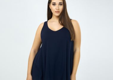 Basic μπλούζα με στρογγυλάδα - MAT FASHION - 