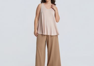 Basic μπλούζα με στρογγυλάδα - MAT FASHION - 