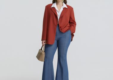 Basic σακάκι μονόχρωμο - MAT FASHION - 