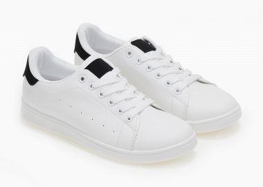 Basic sneakers με κορδόνια - Μαύρο - Issue - 