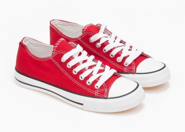 Basic sneakers πάνινα - Κόκκινο - Issue - 