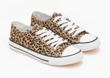 Basic sneakers πάνινα - Λεοπάρ - Issue - 