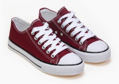 Basic sneakers πάνινα - Μπορντώ - Issue - 