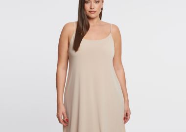 Basic super jersey αμάνικο φόρεμα - MAT FASHION - 