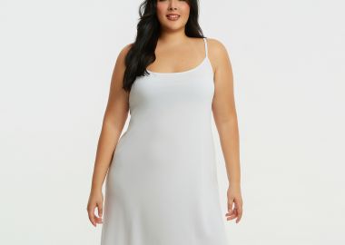 Basic super jersey αμάνικο φόρεμα - MAT FASHION - 