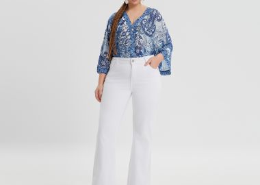 Basic τζιν καμπάνα - MAT FASHION - 