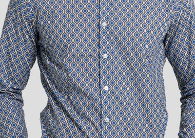 BASTONCINO Ανδρικό Μπλε Long-Sleeve Shirt - BASTONCINO - 