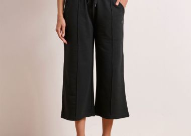 BDTK HIGH-WAISTED CAPRI PANTS ΜΑΥΡΟ - BODY TALK - 