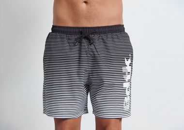 BDTK LOGO STRIPED SWIM BERMUDA ΜΑΥΡΟ - BODY TALK - 