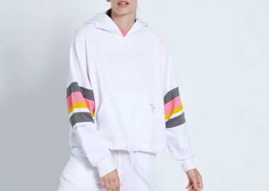 BDTK MERCURY LOOSE CROPPED HOODIE ΑΣΠΡΟ - BODY TALK - 