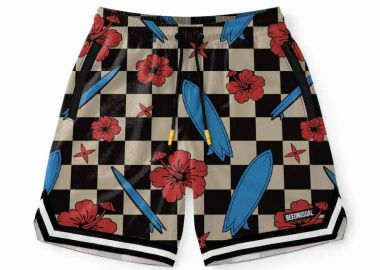 BEE UNUSUAL Ανδρικό Μαγιό Checkered Reef Board Shorts-BS-263211-MULTI - BEE UNUSUAL - 