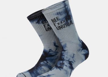 BEE UNUSUAL BEE FXXXING UNUSUAL TIE DYE SOCKS ΜΠΛΕ - BEE UNUSUAL - 