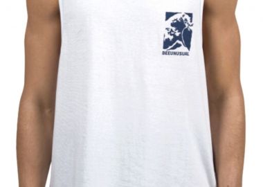BEE UNUSUAL Tsunamis Ανδρικό Tank Top - Λευκό -AT-260717-WHITE - BEE UNUSUAL - 