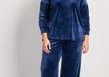 Βελούδινο παντελόνι Wide Leg -  - 