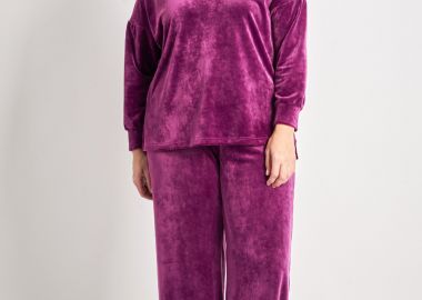 Βελούδινο παντελόνι Wide Leg -  - 