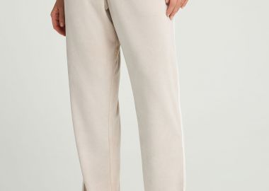 Βελουτέ παντελόνι φόρμας με ρίγα - FUNKY BUDDHA - 