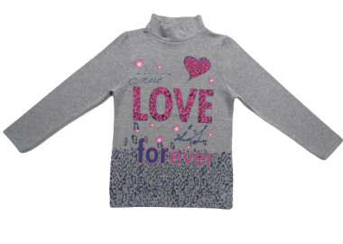 BEMBO GIRLS ΠΑΙΔΙΚΗ ΜΑΚΡΥΜΑΝΙΚΗ ΜΠΛΟΥΖΑ 66103 - γκρι ΓΚΡΙ - OEM - 