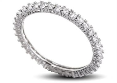 Βεράκι γυναικείο 2mm από ασήμι 925 με πέτρες ζιργκόν -  - 