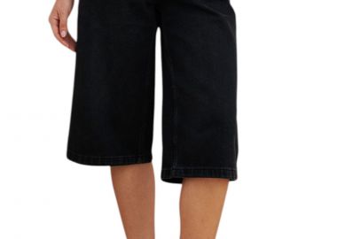 Βερμούδα Attrattivo Τζιν Με Ζώνη 9923096-BLACK Γυναικείο - Attrattivo - 