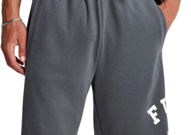 Βερμούδα Funky Buddha Αθλητική Με Τυπωμένο Logo FBM013-051-03-DK GREY Ανδρικό - Funky Buddha - 