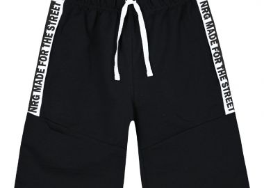 Βερμούδα με τυπωμένα ένθετα για αγόρι - ΜΑΥΡΟ 13-224040-2 - energiers - 