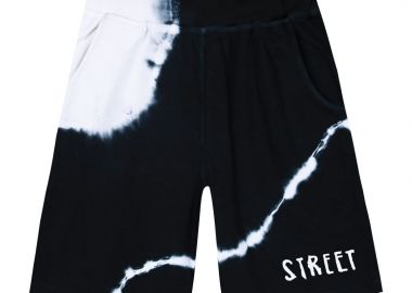 Βερμούδα τύπου tie dye με τύπωμα για αγόρι - ΜΑΥΡΟ 13-224045-2 - energiers - 