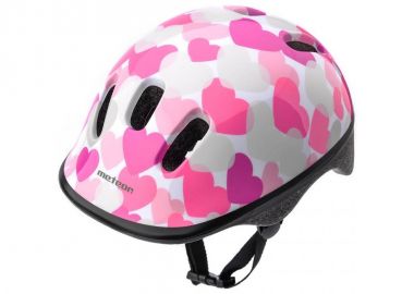 Bike helmet Meteor KS06 Hearts pink size XS 4448cm Jr 24818 - Meteor - 