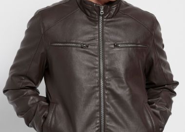 Biker μπουφάν από οικολογικό δέρμα (PU) - FUNKY BUDDHA - 