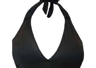 Bikini-top με δέσιμο στο λαιμό σε μαύρο χρώμα -  - 