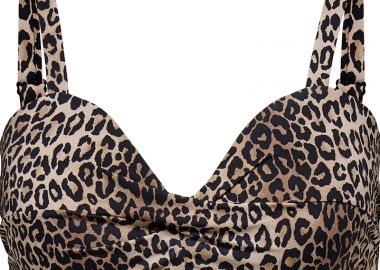 Bikini-top με σούρα σε leopard χρώμα -  - 
